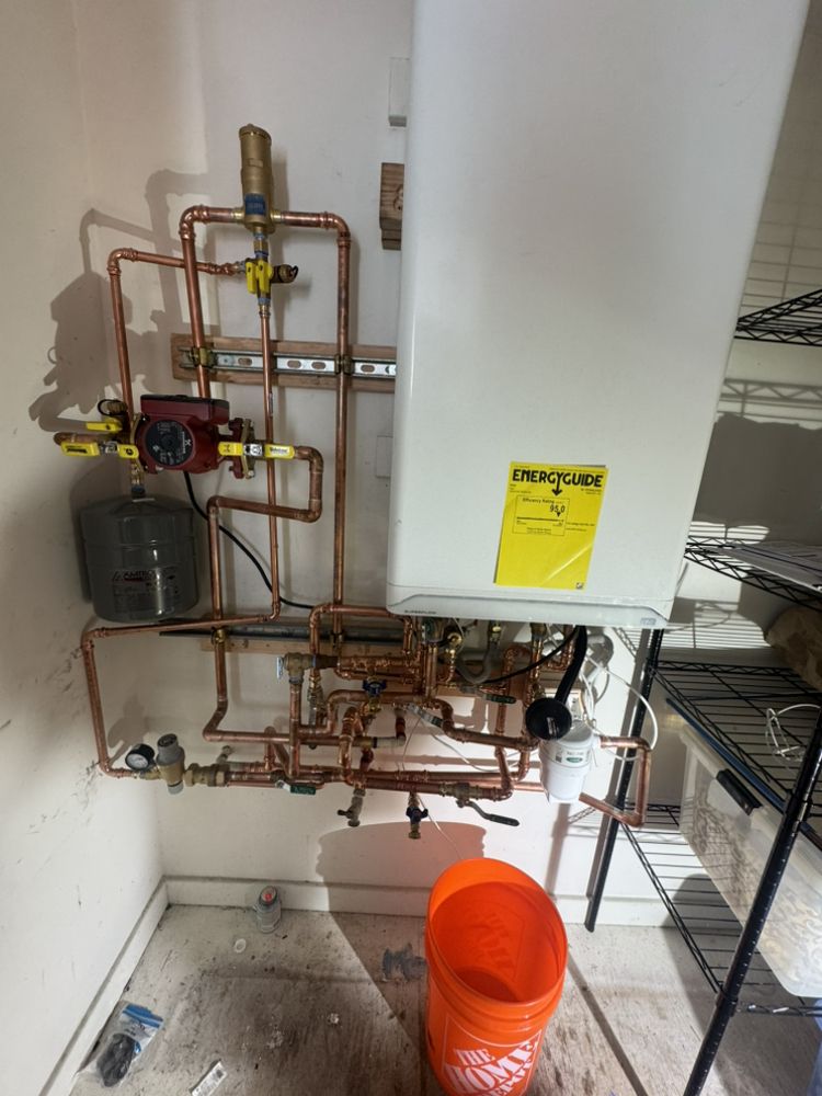 Complex copper plumbing manifold system repaired and pressure-tested